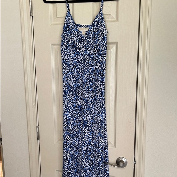 Michael Kors Floral Maxi Dress in Blue and White - Picture 1 of 4